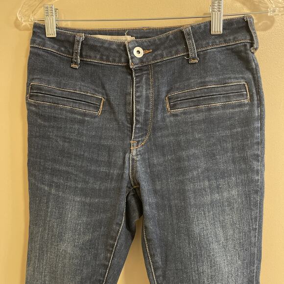 Anthropologie Pilcro 27 High Rise Skinny Jean - bottom zip/snake print detail - Picture 2 of 9